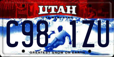 UT license plate C981ZU