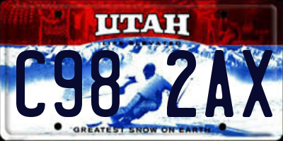 UT license plate C982AX