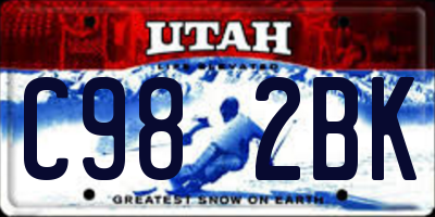 UT license plate C982BK