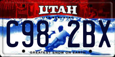 UT license plate C982BX