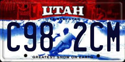 UT license plate C982CM