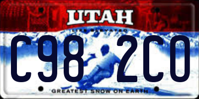 UT license plate C982CO