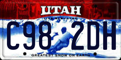 UT license plate C982DH