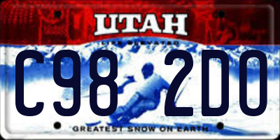 UT license plate C982DO