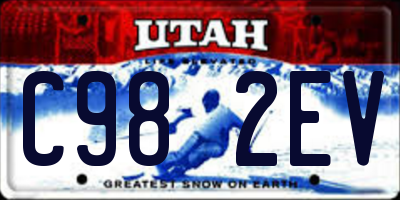 UT license plate C982EV