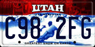 UT license plate C982FG