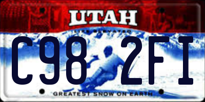 UT license plate C982FI