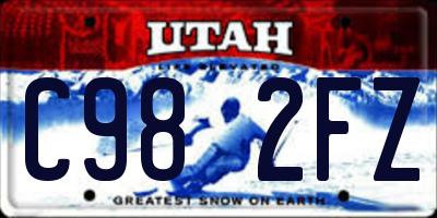 UT license plate C982FZ