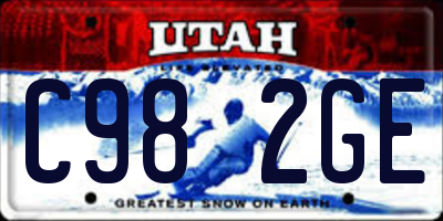 UT license plate C982GE