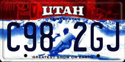 UT license plate C982GJ