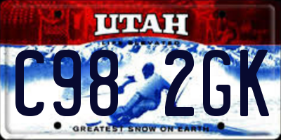 UT license plate C982GK