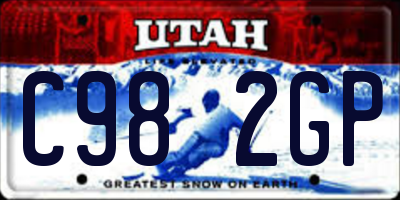 UT license plate C982GP
