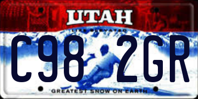 UT license plate C982GR