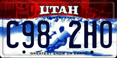 UT license plate C982HO