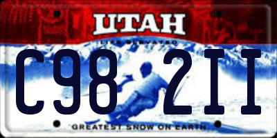 UT license plate C982II