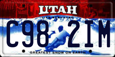 UT license plate C982IM