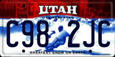 UT license plate C982JC