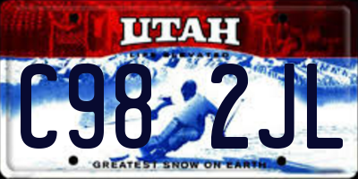 UT license plate C982JL