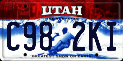 UT license plate C982KI