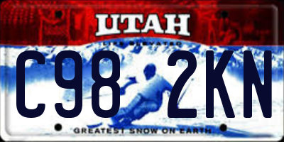 UT license plate C982KN