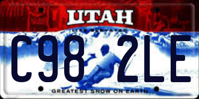 UT license plate C982LE