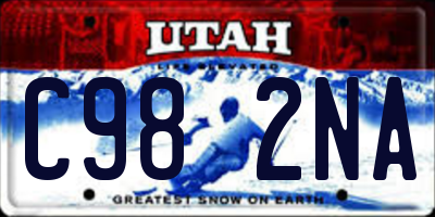 UT license plate C982NA