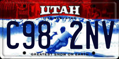 UT license plate C982NV