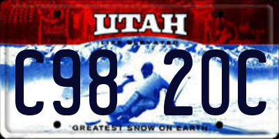 UT license plate C982OC