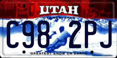 UT license plate C982PJ