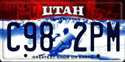 UT license plate C982PM