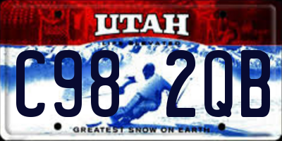 UT license plate C982QB