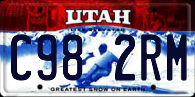 UT license plate C982RM