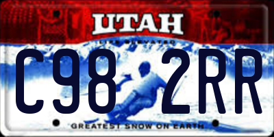 UT license plate C982RR