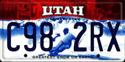 UT license plate C982RX