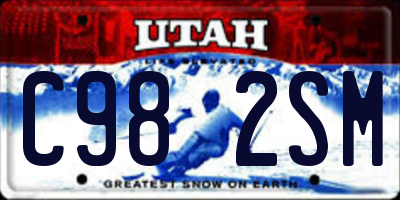 UT license plate C982SM