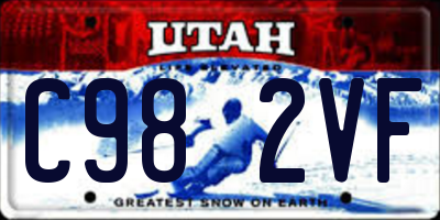 UT license plate C982VF