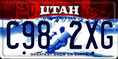 UT license plate C982XG