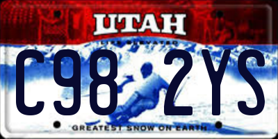 UT license plate C982YS