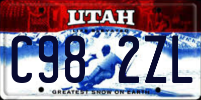 UT license plate C982ZL
