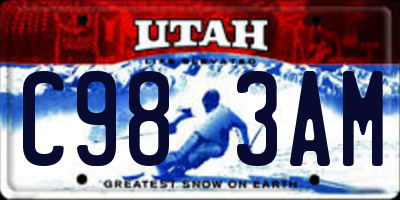 UT license plate C983AM