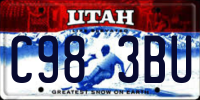 UT license plate C983BU