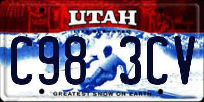 UT license plate C983CV