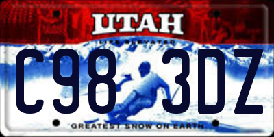 UT license plate C983DZ