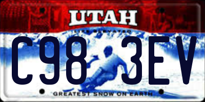 UT license plate C983EV