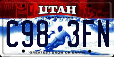 UT license plate C983FN