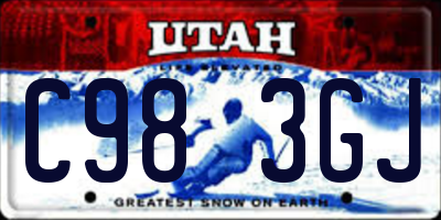 UT license plate C983GJ