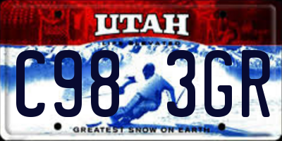 UT license plate C983GR