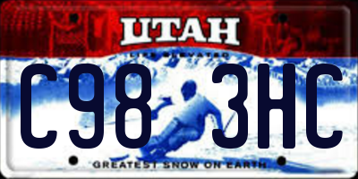 UT license plate C983HC