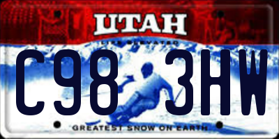 UT license plate C983HW