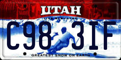 UT license plate C983IF